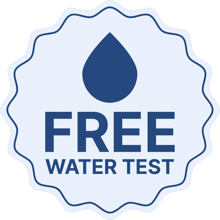 Free Mineral Water Test image showing a drop of water and the words Free Mineral Water Test